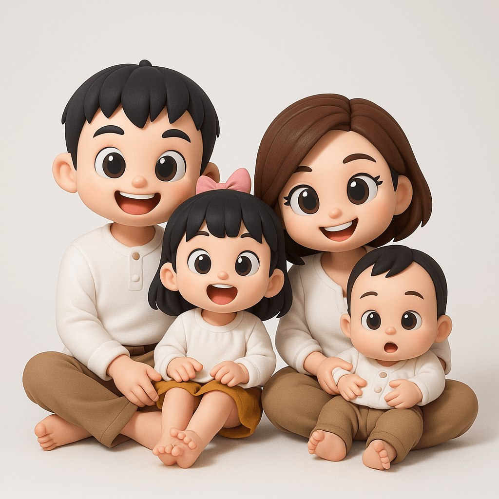 AI photo prompt – Photo to 3D Q-version Style output image