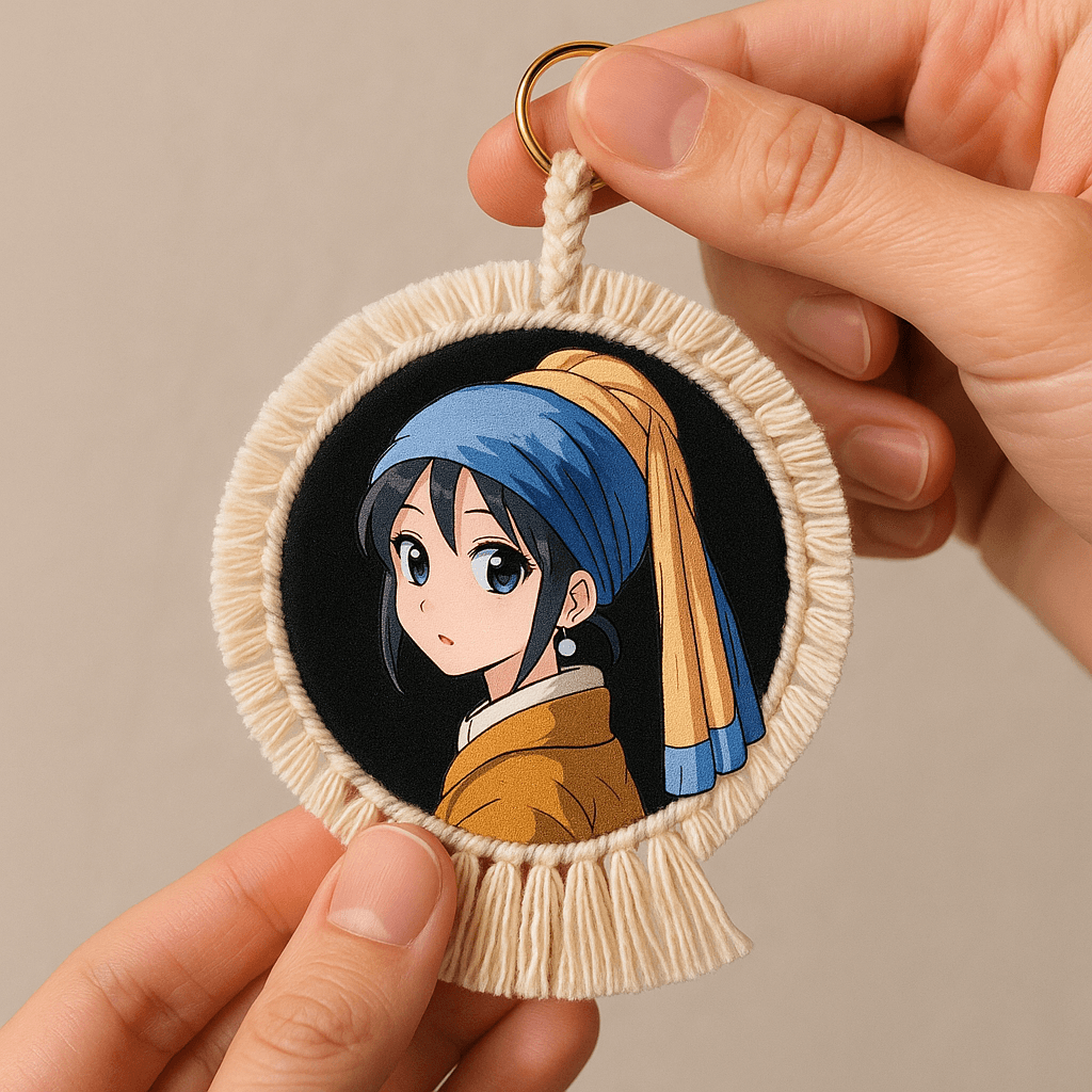 AI photo prompt – Anime-style Badge output image