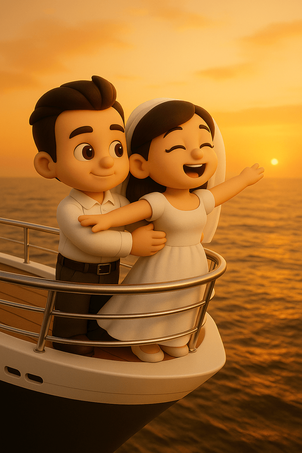 AI photo prompt – "Titanic" Pose Parody output image