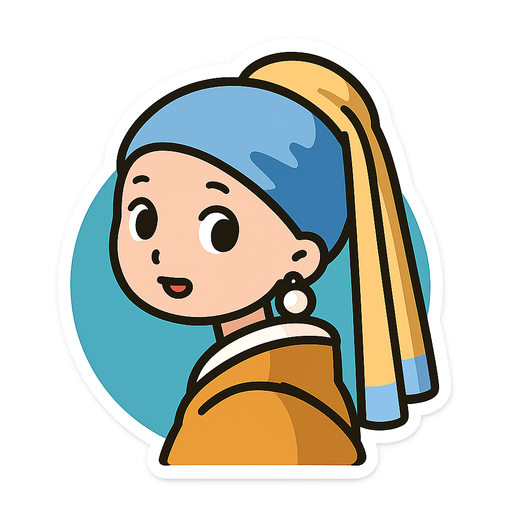 AI photo prompt – Flat Sticker Design output image