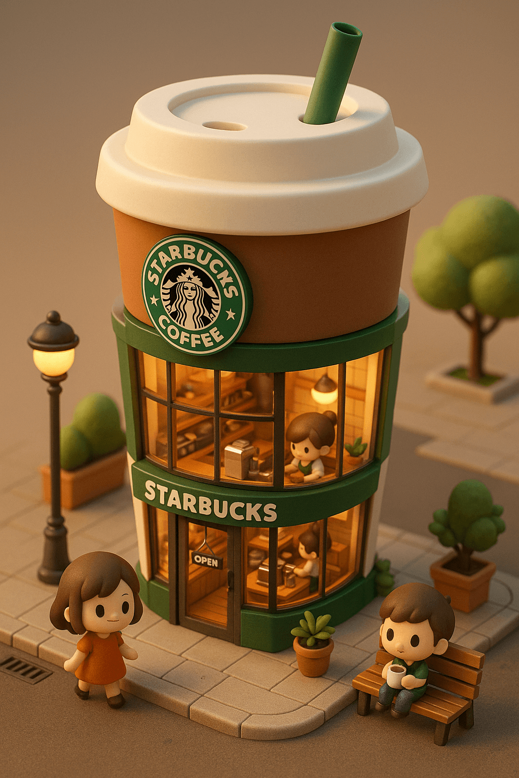 AI photo prompt – Miniature 3D Building output image