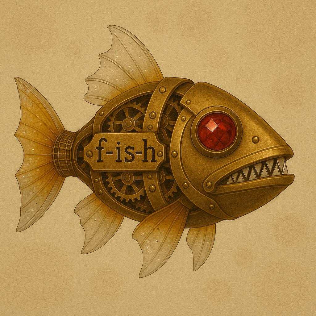 AI photo prompt – Steampunk Mechanical Fish output image
