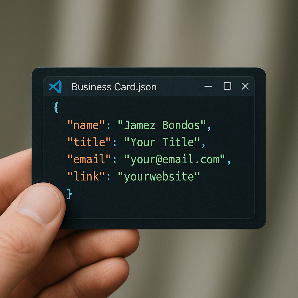 AI photo prompt – Code Style Business Card output image