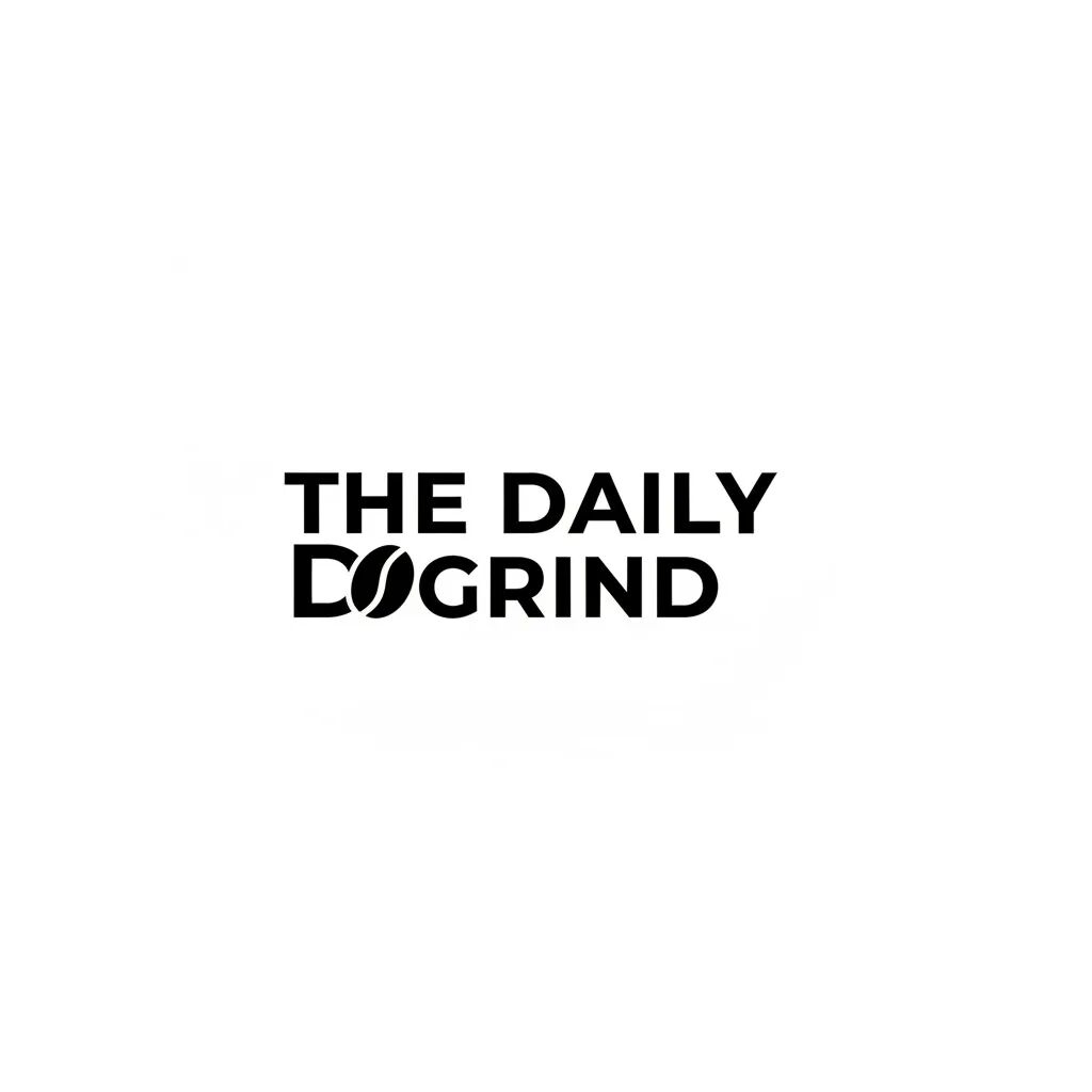 The Daily Grind modern minimalist coffee shop logo
