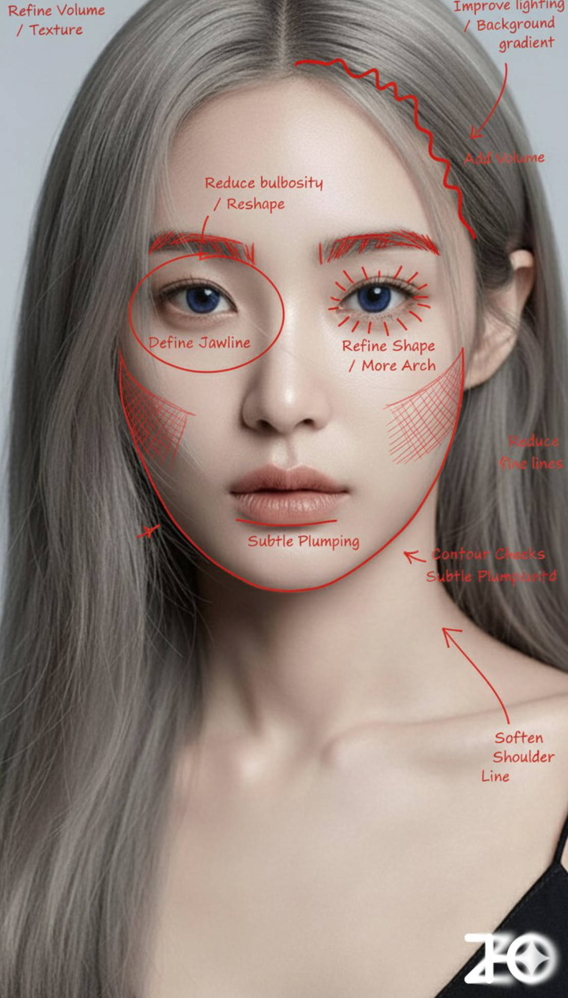 AI photo prompt – Makeup Analysis output image