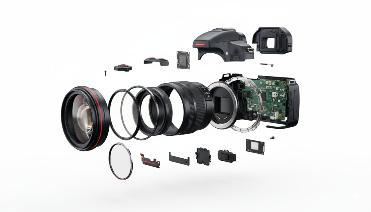 AI photo prompt – Hardware Exploded View output image