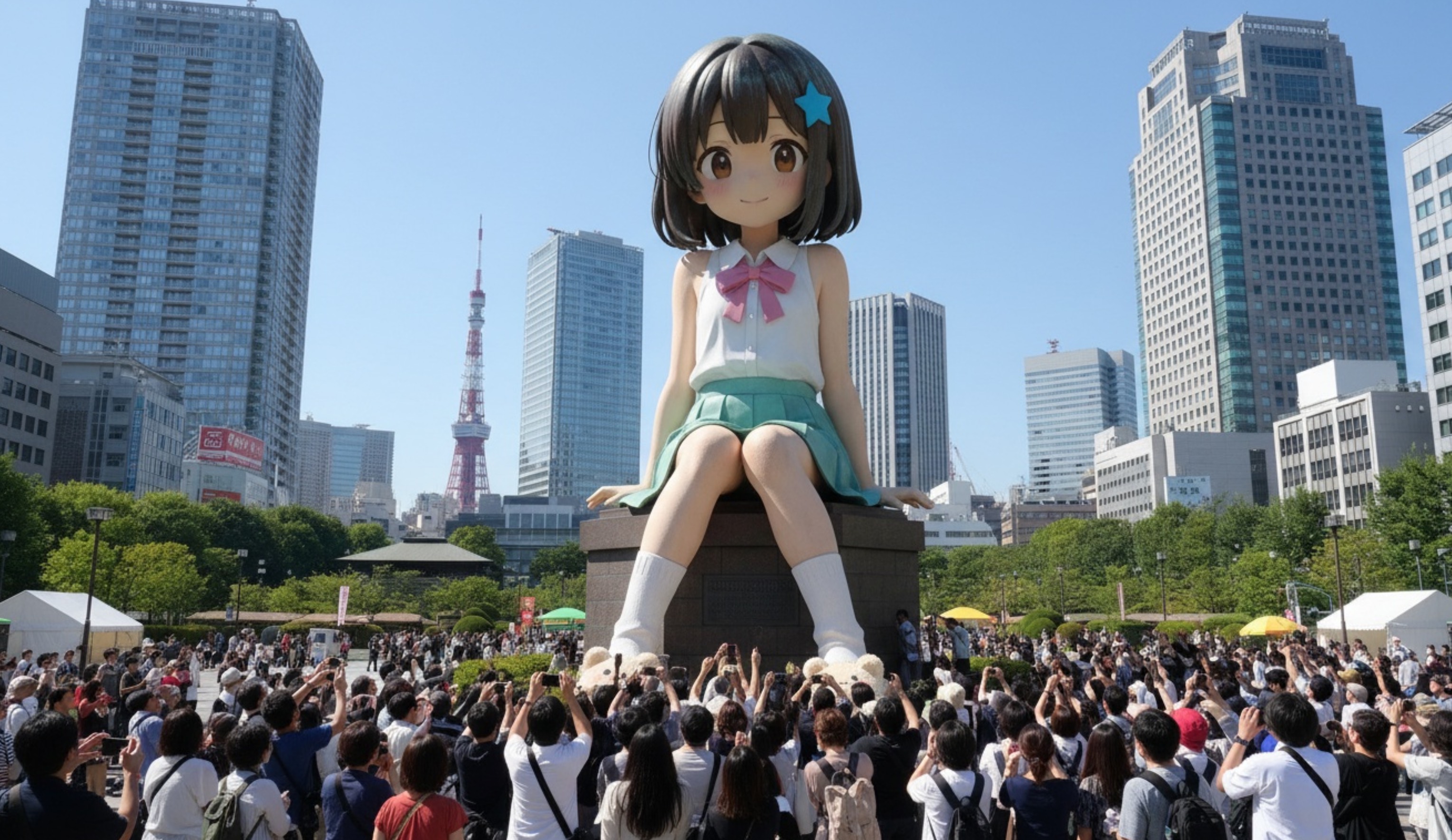 AI photo prompt – Place Anime Statue in Real Life output image