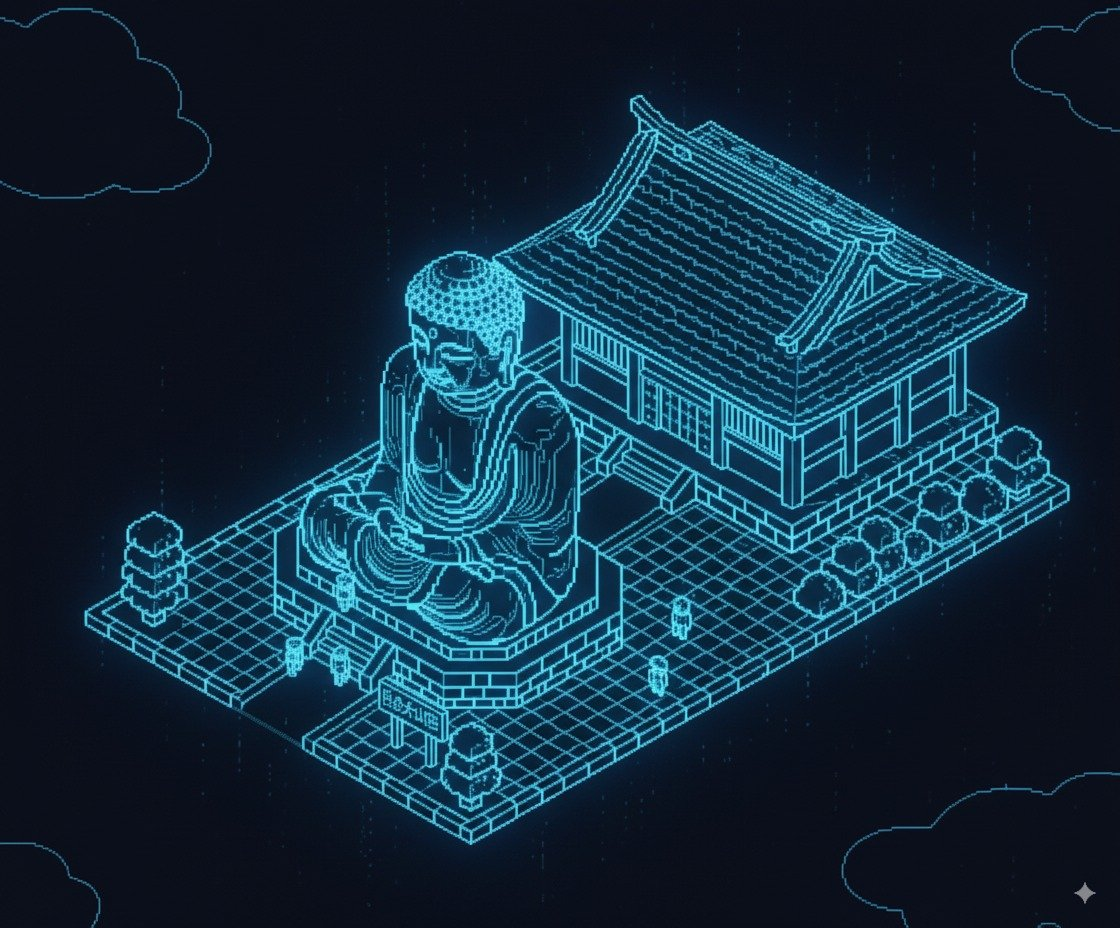 AI photo prompt – Isometric Holographic Wireframe output image