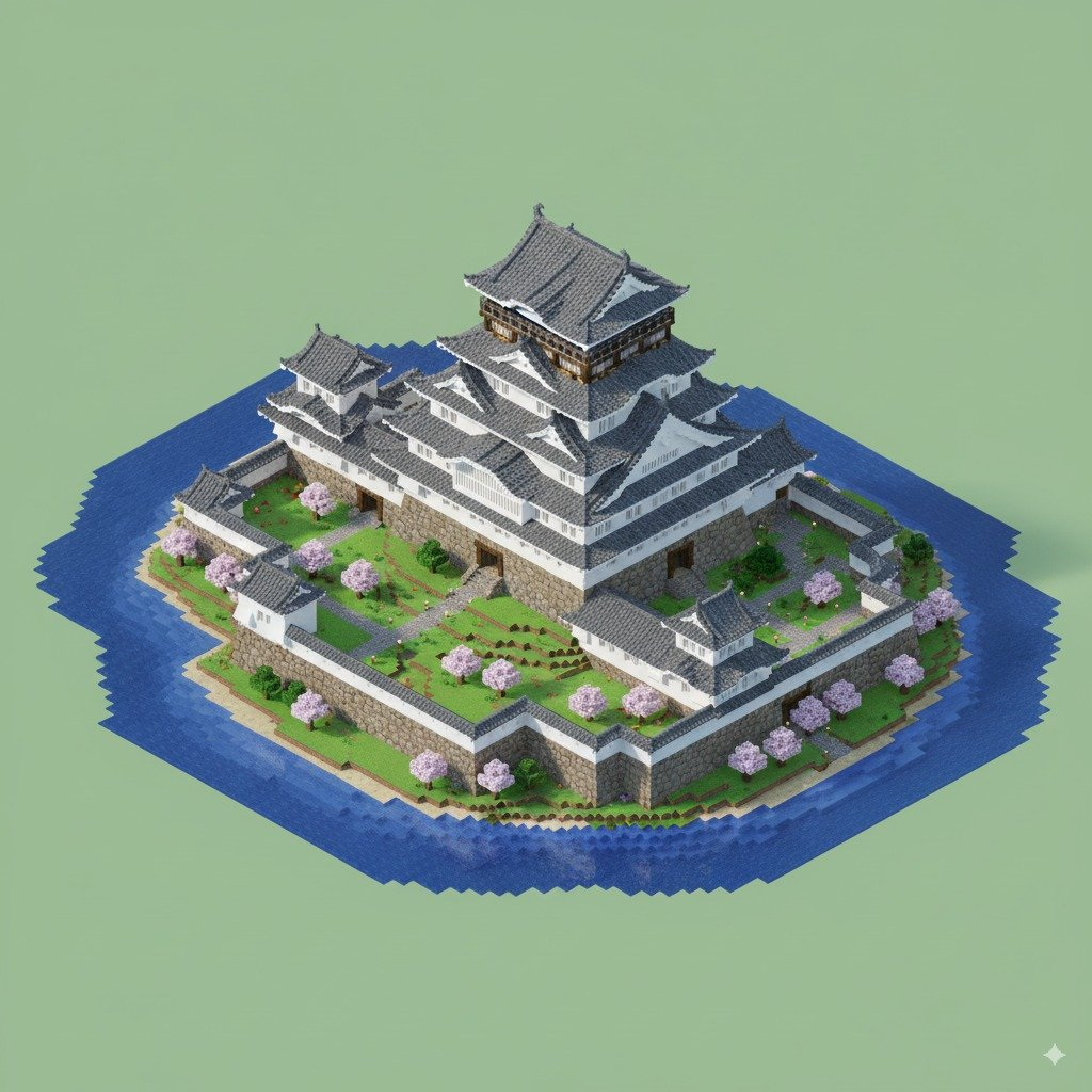 AI photo prompt – Minecraft-Style Scene Generation output image