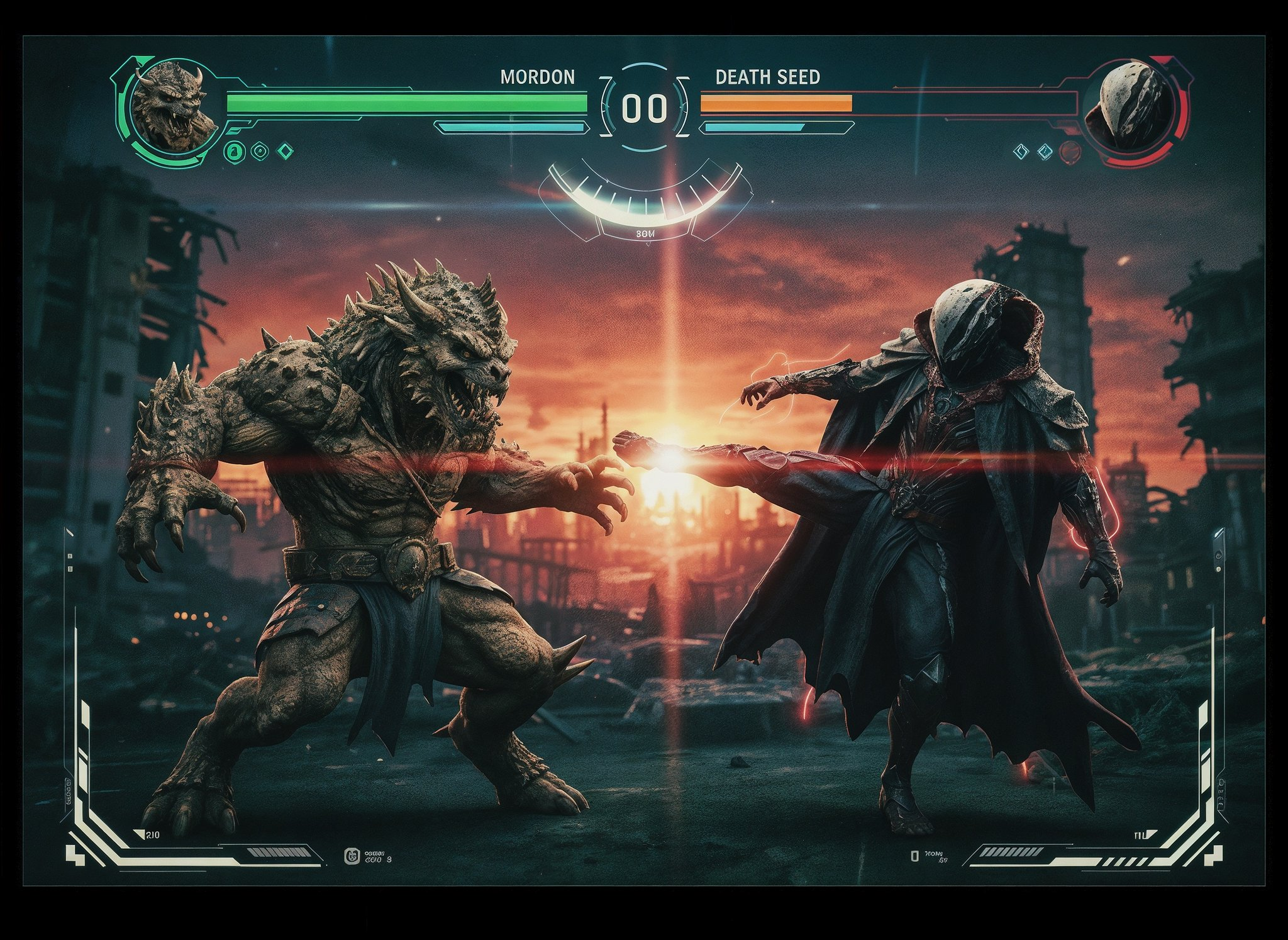AI photo prompt – Fighting Game Interface Creation output image