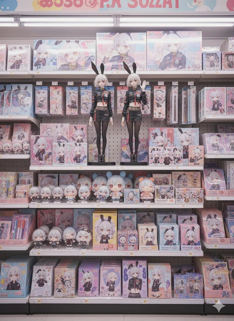 AI photo prompt – Merchandise Display Shelf output image