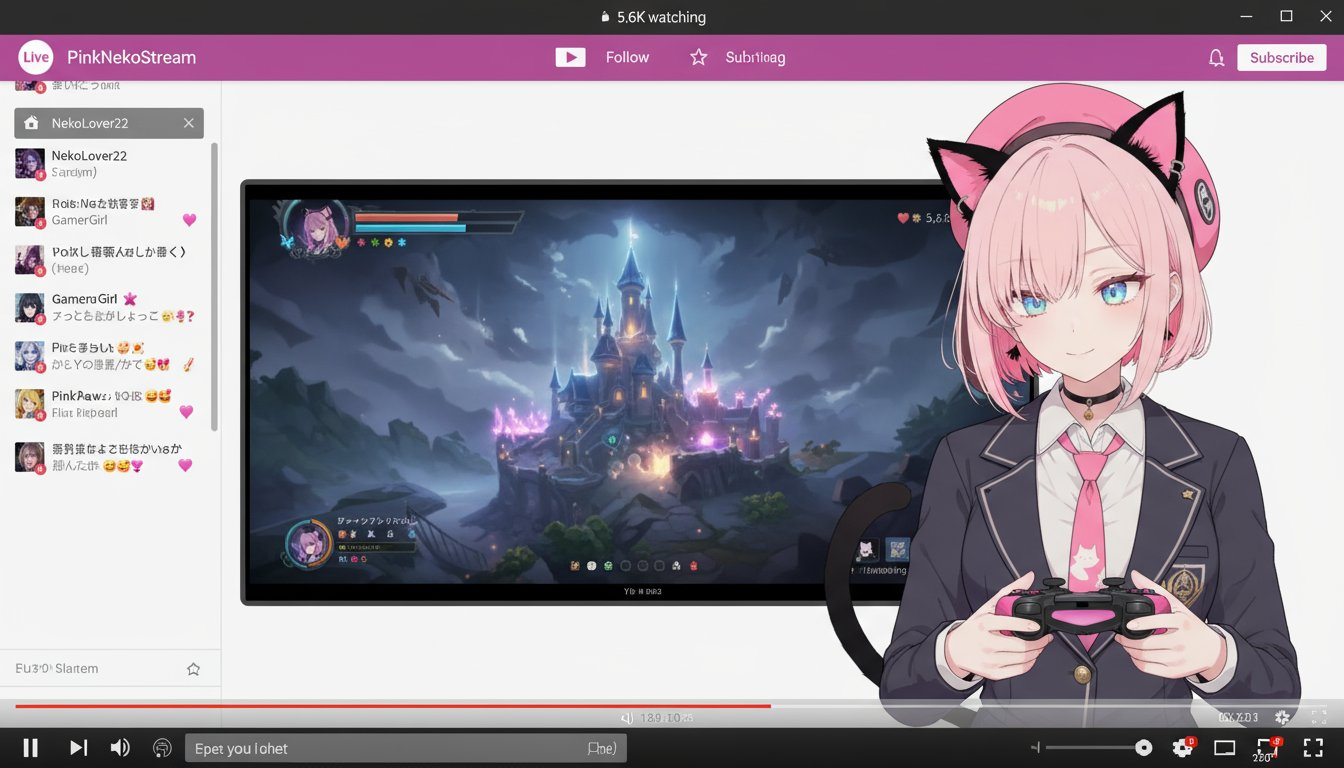 AI photo prompt – Become a Vtuber output image